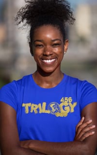 Image 5 of Trilogy456wear Royal Blue Bikelife Tee – Gold Logo