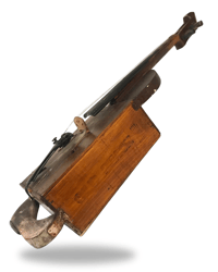 Image 4 of Historic Old Peach Cigar Box Violin - Restored & Playable