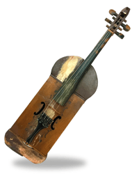Image 2 of Historic Old Peach Cigar Box Violin - Restored & Playable