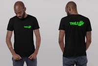 Image 4 of Trilogy456wear Black Tee – Green Bikelife Logo