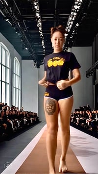 Image 3 of Trilogy456wear Women’s Booty Short Set – Gold Dice Logo