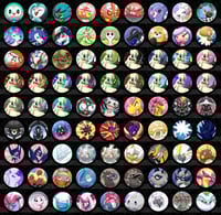 Image 1 of Shiny Alola+Galar+Hisui/Gen 7+8 Pinback Buttons