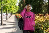 Image 2 of Trilogy456wear Pink Hoodie – Black Dice Logo