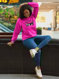 Image 3 of Trilogy456wear Pink Hoodie – Black Dice Logo