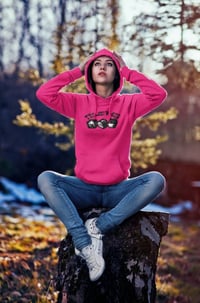 Image 1 of Trilogy456wear Pink Hoodie – Black Dice Logo