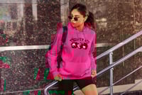 Image 4 of Trilogy456wear Pink Hoodie – Black Dice Logo