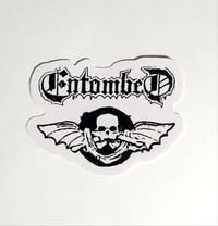 Image 1 of Entombed Winged Skull Band Logo Matte Vinyl Sticker 
