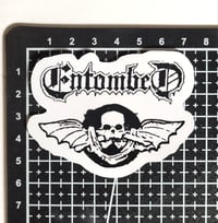 Image 2 of Entombed Winged Skull Band Logo Matte Vinyl Sticker 