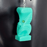 Image 3 of Katiki Maori No.1 Tiki Mug Dangle Earrings 