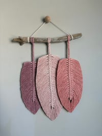 Pink tones feather hanging