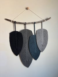 Blue tones feather hanging