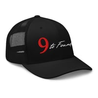 Image 1 of Black Trucker Cap | 9 to Founder