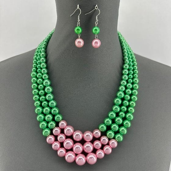Image of Pretty Pearls Set (green) 