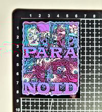 Image 2 of Paranoid Brand Streetwear Clothing Eyeballs Die Cut Glossy Finish Sticker