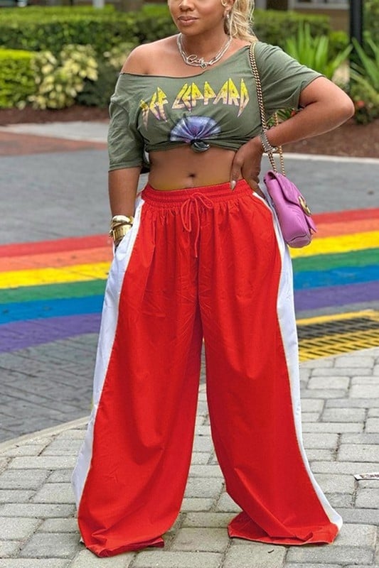 Image of Palazzo Pants (red)