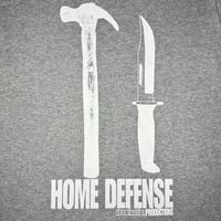 Image 2 of Home Defense Tee (Grey & White)
