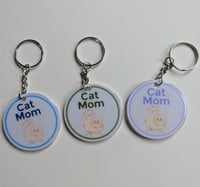 Image 1 of Cat Mom Keychain