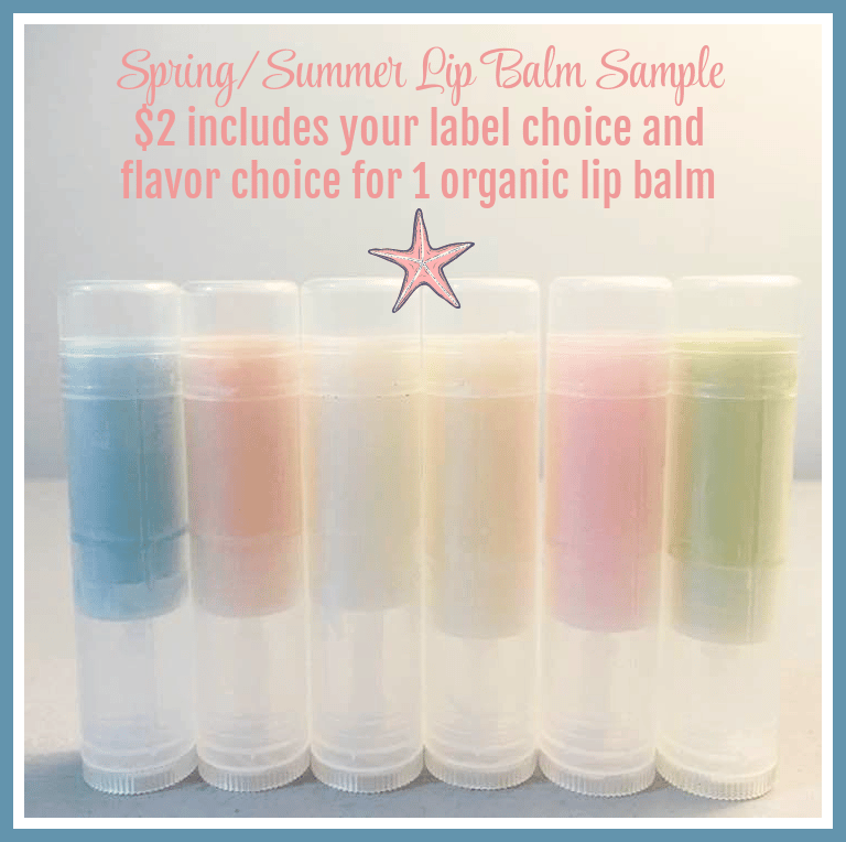 Image of Spring Summer Lip Balm Sample - Your Choice of Flavor & Label 