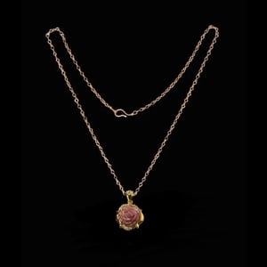Image of 10K Eternal Jardin Rose Cut Pendant With Crystals