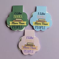 Image 1 of I Like Books More Than People Magnetic Bookmark