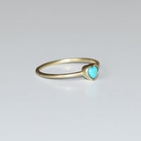 Image 2 of Turquoise Heart Promise Ring