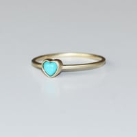 Image 3 of Turquoise Heart Promise Ring