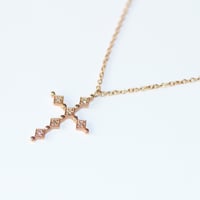 Image 1 of Pink Antique Cross Necklace