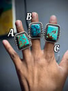 Large Square Turquoise ring 