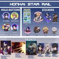 Image 1 of Honkai Star Rail (Buttons, Stickers, and Prints)