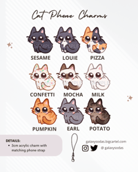 Image 1 of  Cat phone charms