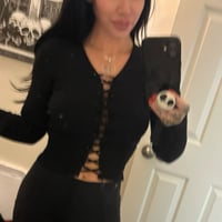 lace up sweater