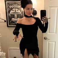 the cutest witchy elvira dress