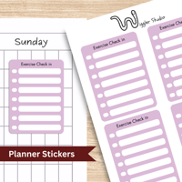 Image 1 of Exercise Checklist Planner Sticker