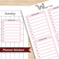 Image 1 of Workout Checklist Planner Stickers