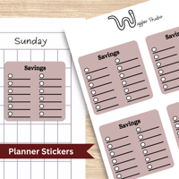 Image 1 of Savings Checklist Planner Sticker