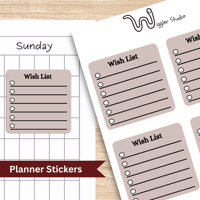 Image 1 of Wishlist Checklist Planner Stickers