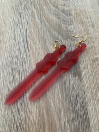 Image 2 of Long Taiaha Earrings