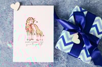 Image 2 of Cute Father's Day Giraffe Daddy Card 