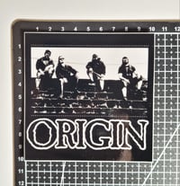 Image 2 of Origin Logo w/ Band Members - Fresh Off The Shredfest 2025 Tour Die Cut Glossy Finish Vinyl Sticker