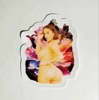 Image 1 of Victoria June Giving Us A Glimpse Of Her Golden Booty & Breasts Glossy Finish Vinyl Sticker