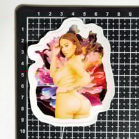 Image 2 of Victoria June Giving Us A Glimpse Of Her Golden Booty & Breasts Glossy Finish Vinyl Sticker