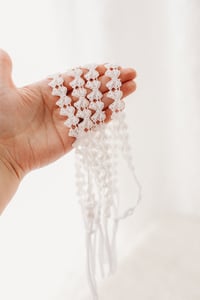 Image 1 of White Boho Bow Tieback