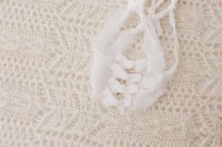Image 2 of Crisp white bow tieback 