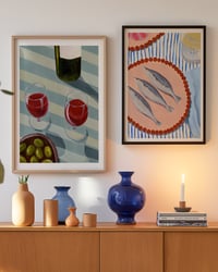 Image 2 of Blue stripes and red wine 