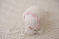 Image 2 of Angora milkshake bonnet newborn 