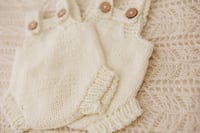 Image 2 of Chunky knitted romper cream 