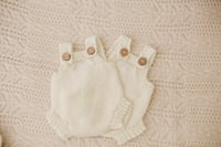 Image 1 of Chunky knitted romper cream 