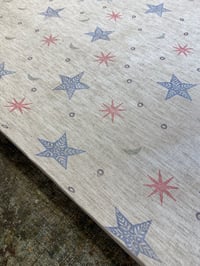 Image 9 of Hand Stamped folk book-cloth // Linen mix paper backed book-cloth No.3