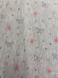 Image 8 of Hand Stamped folk book-cloth // Linen mix paper backed book-cloth No.4 (slight second)