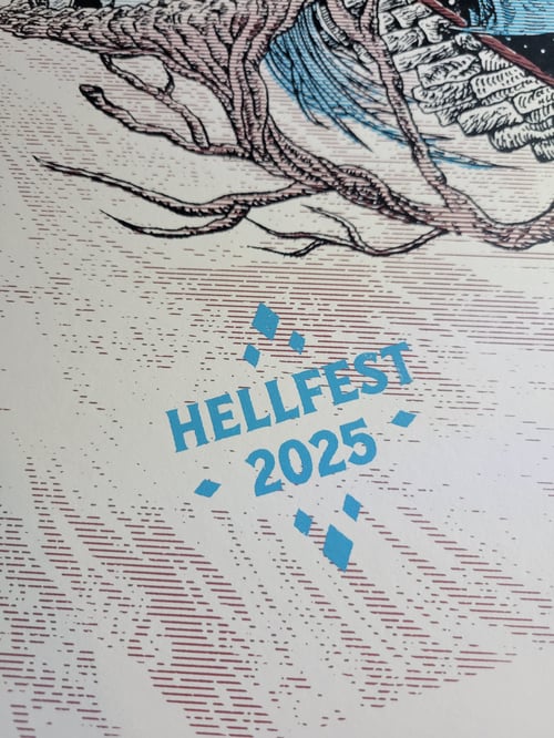 Image of Hellfest 2025 silkscreen by Ëmgalaï  